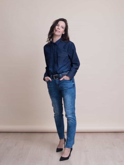 חולצה | WEST | כחול ג'ינס