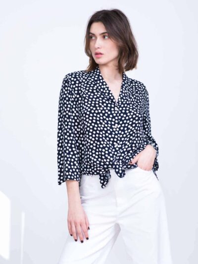 חולצה | MARSEILLE | כחול נקודות | PreOrder