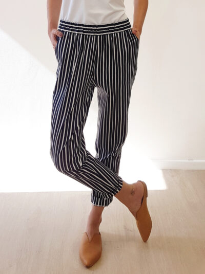 מכנסיים | ALMOND S/20 | כחול לבן | PreOrder