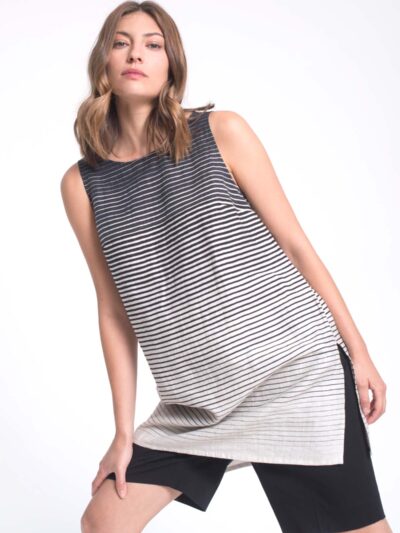 טוניקה | RAY | פסים שחור שמנת | PreOrder