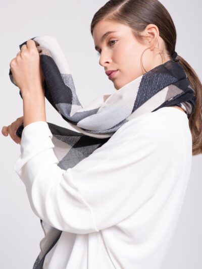 Scarf | Squares Colourful | Camel