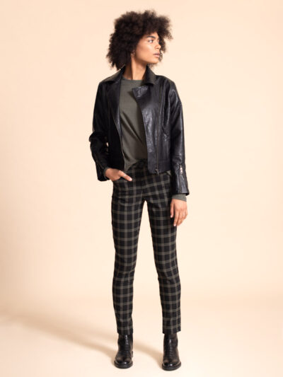 Pants | RAFAEL | Checked Olive