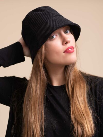 Hat | Corduroy Hat | Black
