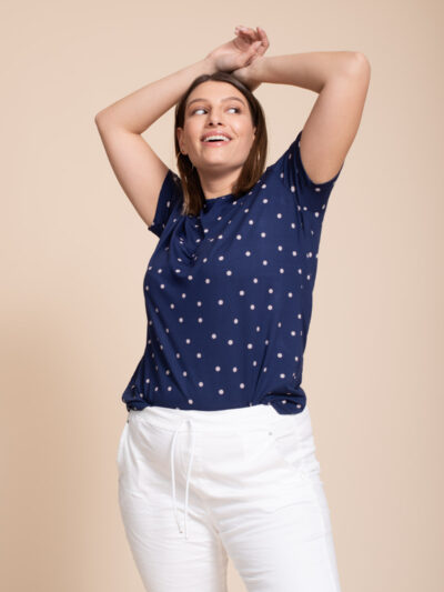 T-Shirt | ANNIE | Blue dots