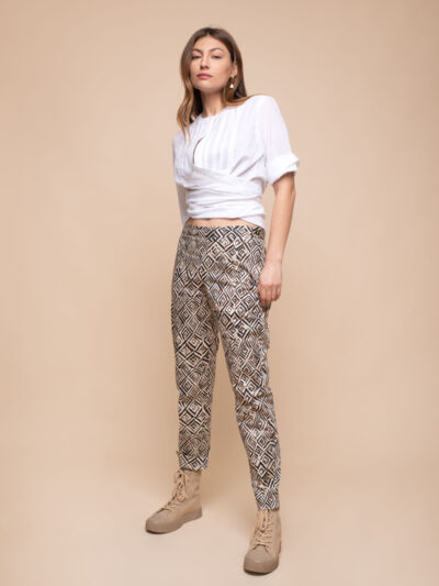 Pants | AUDREY S-21 | Brown Print